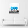 Canvas print, Blue tulips in a meadow