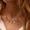 Ожерелье-цепочка Miranda Charm из нержавеющей стали с сердцем и надписью Love, водостойкое, шикарное, популярное, романтичное, корейский циркон, подарок