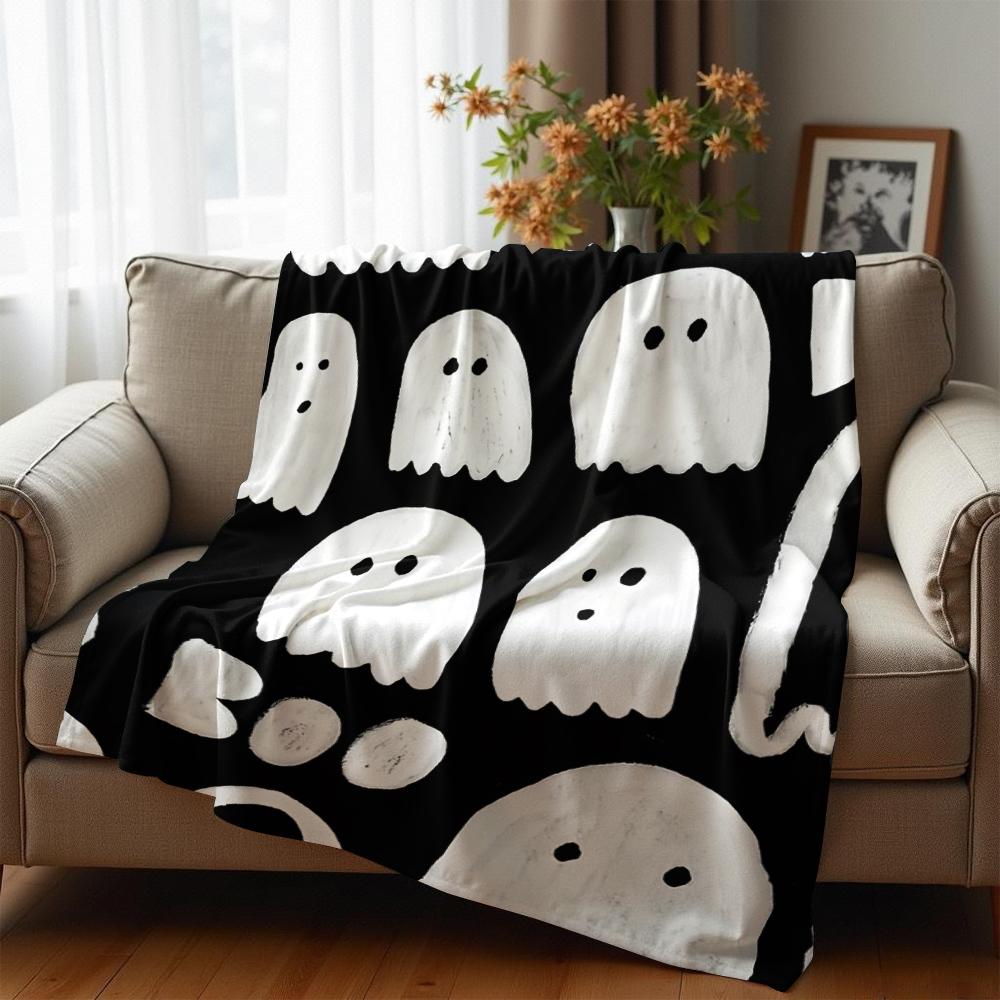 Плед Brush Ghost Boo из мягкой фланели, дышащий, теплый, для офиса, машины, дивана, детской комнаты. Подарок на день рождения, Рождество