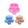 Five Petal Flower Resin Clay Aroma Keychain Pendant Mold DIYCherry Blossom Accessories Silicone Mould Chocolates Cake Decorating