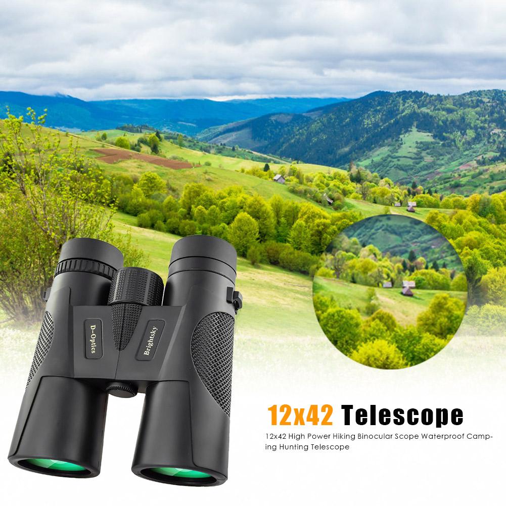 12x42 Hd High Power Bak4 Prism Binocular Scope Travel Telescope For Adult Outdoor Travel Camping Magnification Telescope