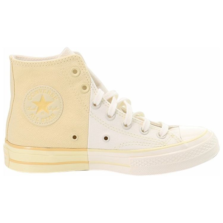 Converse 1970-е Chuck Taylor All Star Удобные Универсальные Кроссовки-мидтопы из Канваса Унисекс Белые Желтые A00541C
