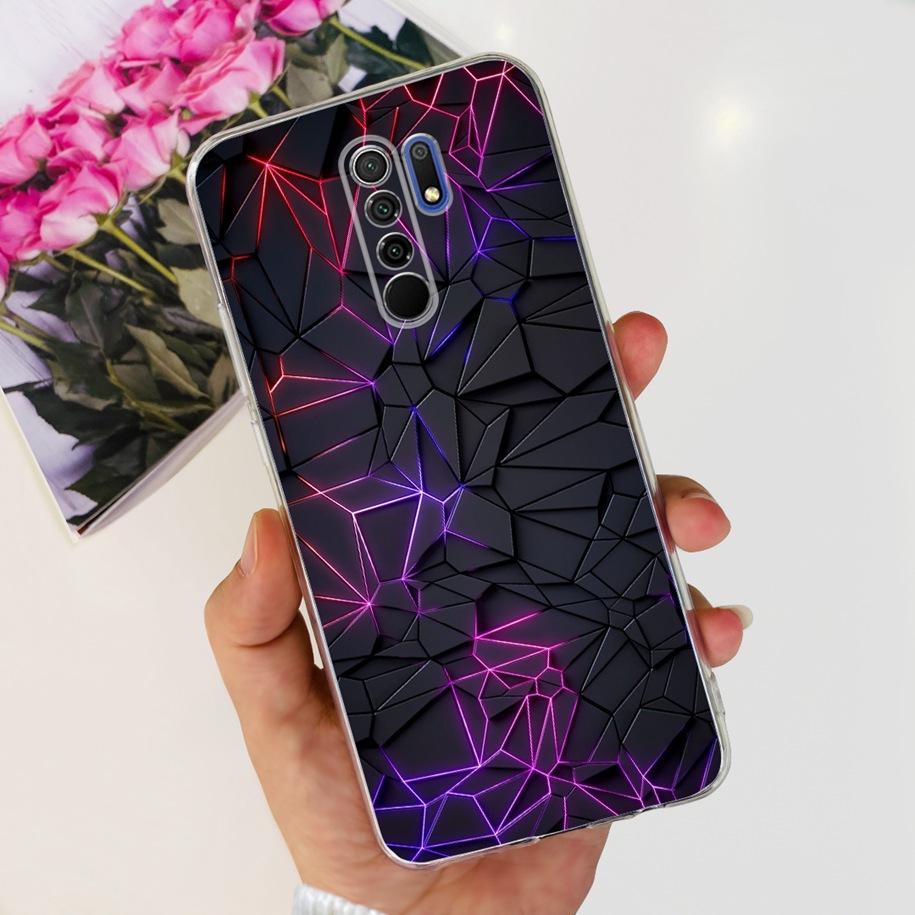 For Xiaomi Redmi 9 Case 6.53" Cover For Redmi 9 Flower Butterfly Transparent Silicone Soft Phone Covers For Redmi 9 Prime Bumper