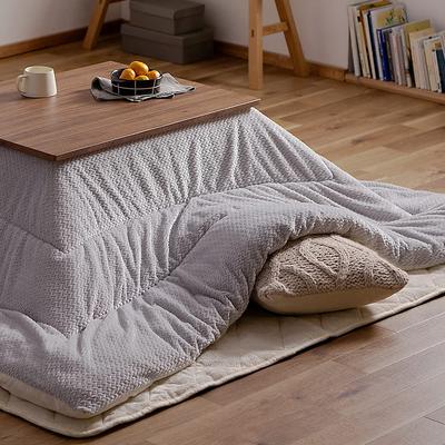 Iris Ohyama Kotatsu Futon Square 190 см x 190 см 2022 Новый цвет Мягкий велюровый материал Хлопок для сохранения тепла KKBK-B1919 Серый/Слоновая кость
