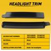 Front Headlight Lamp Filler Molding Trim Panel Kit 06-09 for Toyota 4Runner USA