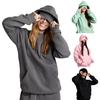 2Pcs/Set Airplane Mode Travel Hoodie Pullover Hoodie with Built-in Eye