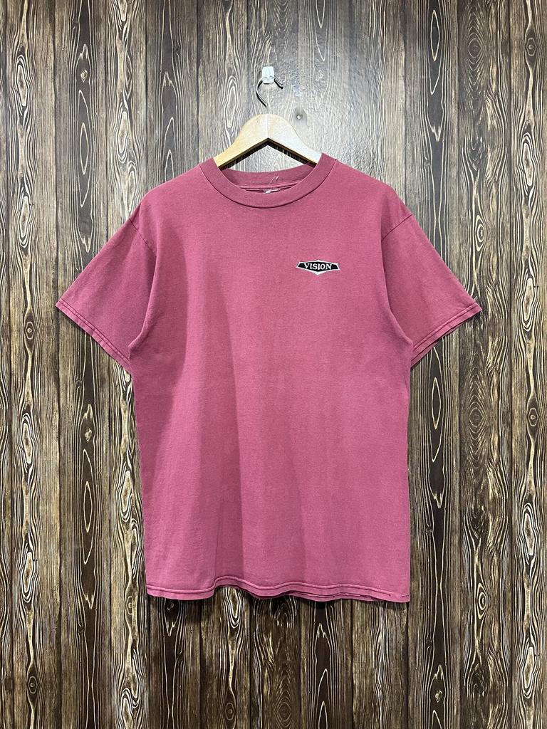 Винтажная футболка Vision Streetwear с вышитым логотипом / Скейт-футболки / Серф-футболки / Размер L
