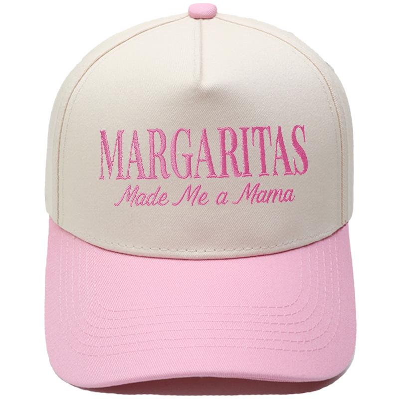 MARGARITAS Made Me a Mama Truck Driver Hat Embroidery Color Matching Baseball Cap for Men and Women