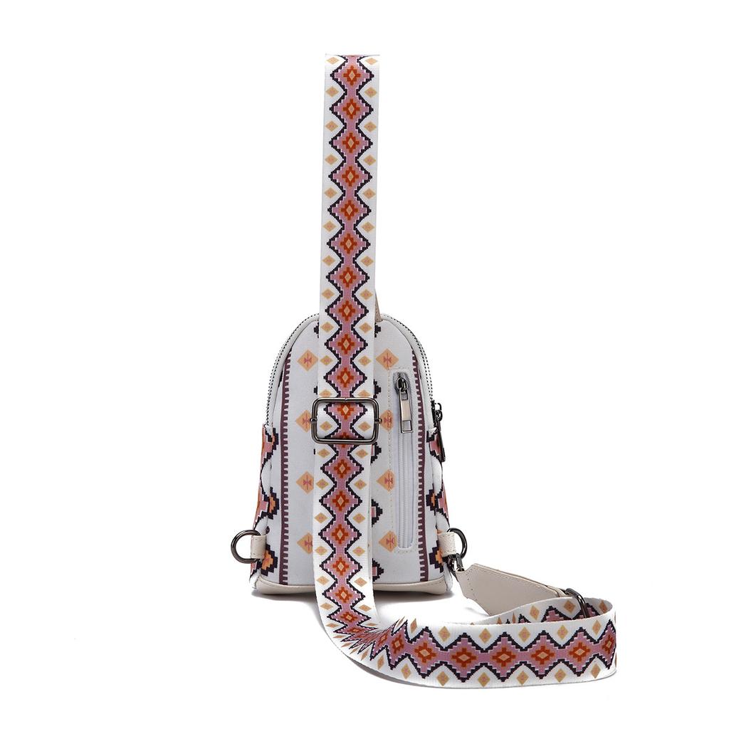 Винтажная богемная женская сумка-клатч с принтом на холсте, сумка через плечо на груди