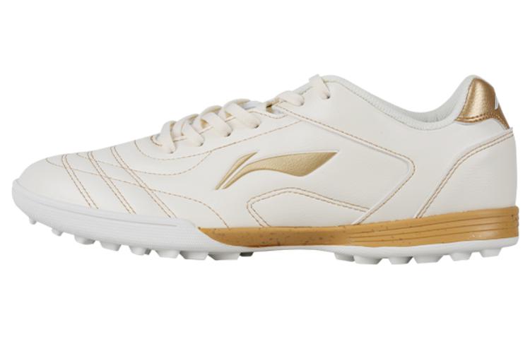 Men's Sneakers Li-Ning Li Ning TF Turf Natural Grass Soccer Shoes Men's White Gold