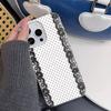 Черный Кружевной Чехол для Телефона с Рисунком Личи в Горошек Для iPhone 17 16e 16 15 14 13 12 11 Air Pro Max Plus XR XSMax Ударопрочный