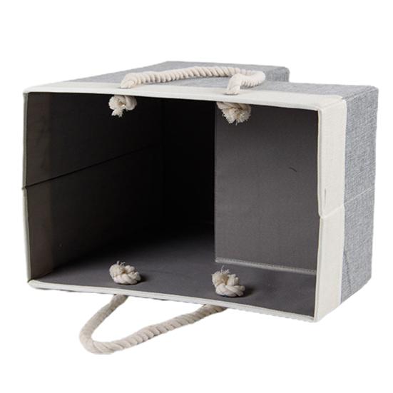 Ручка корзины Большая портативная хлопковая веревка Складная вместимость лестницы Прочная ткань с ковровым покрытием Деревянное покрытие