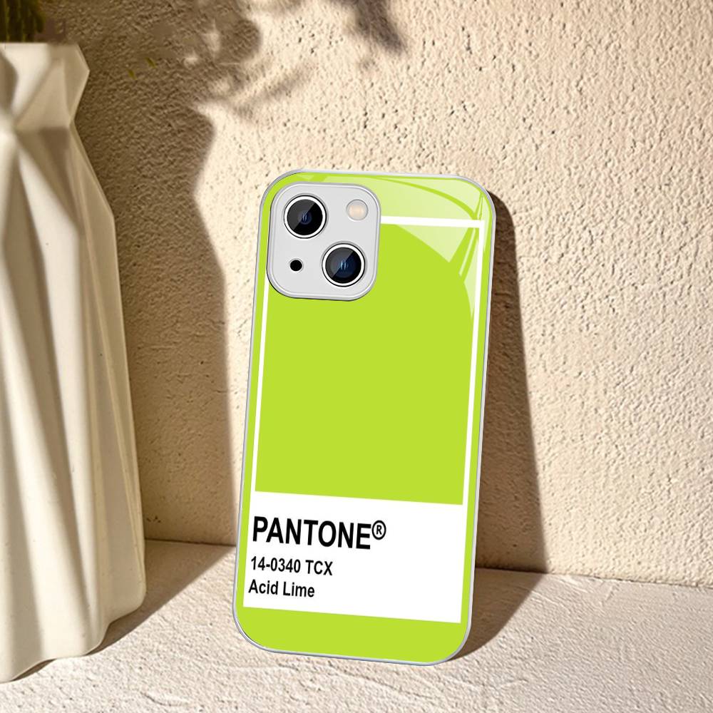 Закаленное стекло Pantone Candy Color для iPhone 14 13 12 11 Pro Mini XS MAX 14Plus X XS XR Fundas