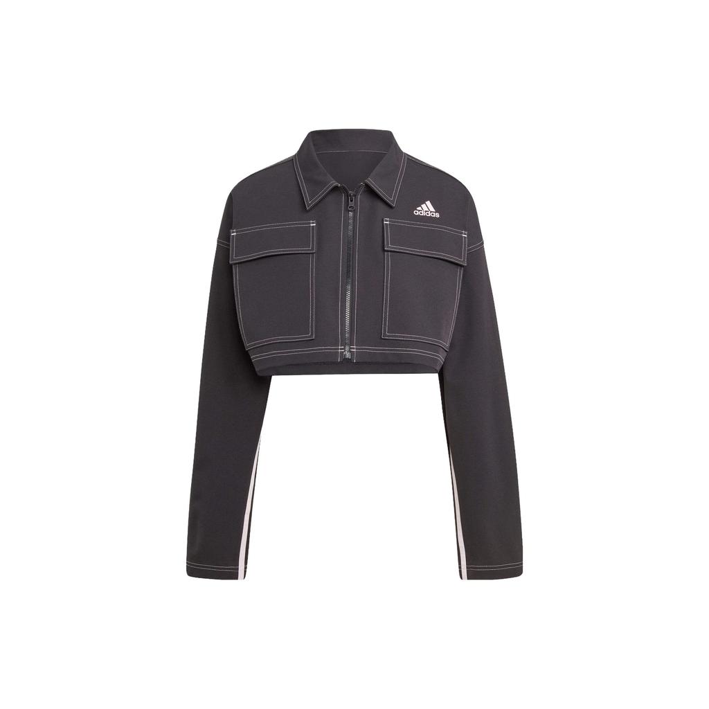 adidas Куртки Женские Черные Лацканы Умеренные IB4751
