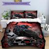 3pcs Raven Skull Artwork Bedding Set. Soft and Comfortable with No Core Included (1x Duvet Cover + 2x Pillow Covers) yy251009251
