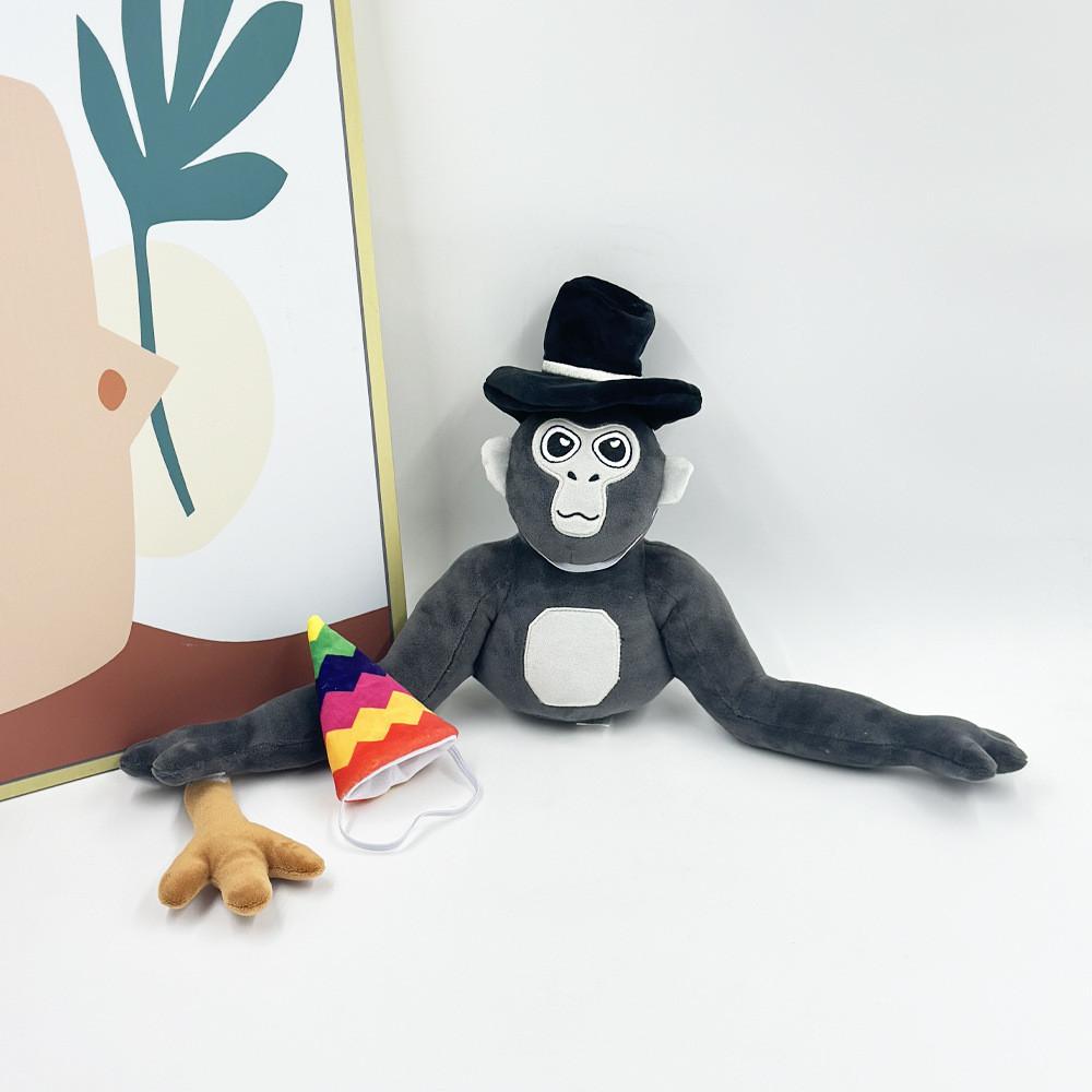 Новая плюшевая игрушка Gorilla Tag Monke, мягкая кукла с шляпой, высотой 25 см