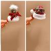 Динь-динь-динь~Милая красная шапка-ёлка, заколка для волос, женские высококлассные реквизиты для нарядов, плюшевая заколка для боковой пряди
