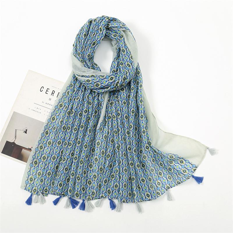 Fashion Thin Tassel Viscose Shawl Scarf for Women Luxury Design Neckerchief Wrap Pashmina Muslim Hijab Echarpes 180*90Cm
