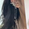 Y2K Fairy Butterfly Wings Tassel Ear Clips Angel Ear Bone Clip Earring Elf Female Hole Cuff Hanging Earring Fashion Zircon Gift