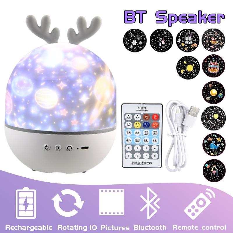 Рождественские ночные огни Bluetooth, звездное небо, светодиодная лампа для дома, проектор, декор комнаты, детский подарок на день рождения, светильник с новогодним настроением