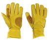 CAPTAIN STAG Outdoor Camping BBQ Gloves Leather Gloves Outdoor Soft Leather Gloves Easy To Grip with Velcro Fastener One Size Fits Most Yellow UM-1919