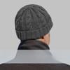 Men's Knitted Hat with Warmth and Thick Velvet, Short Eave Duckbill Cap, Ear Protection, and Woolen Hat