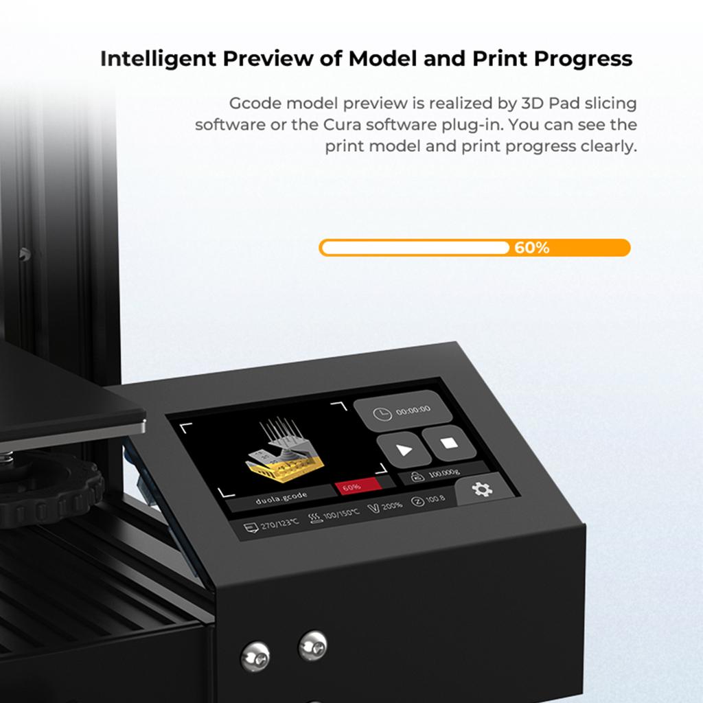 Creality 3D Pad Mini 4.3 Inches Display Screen Support Digital Weighing Real-time Detection Resume