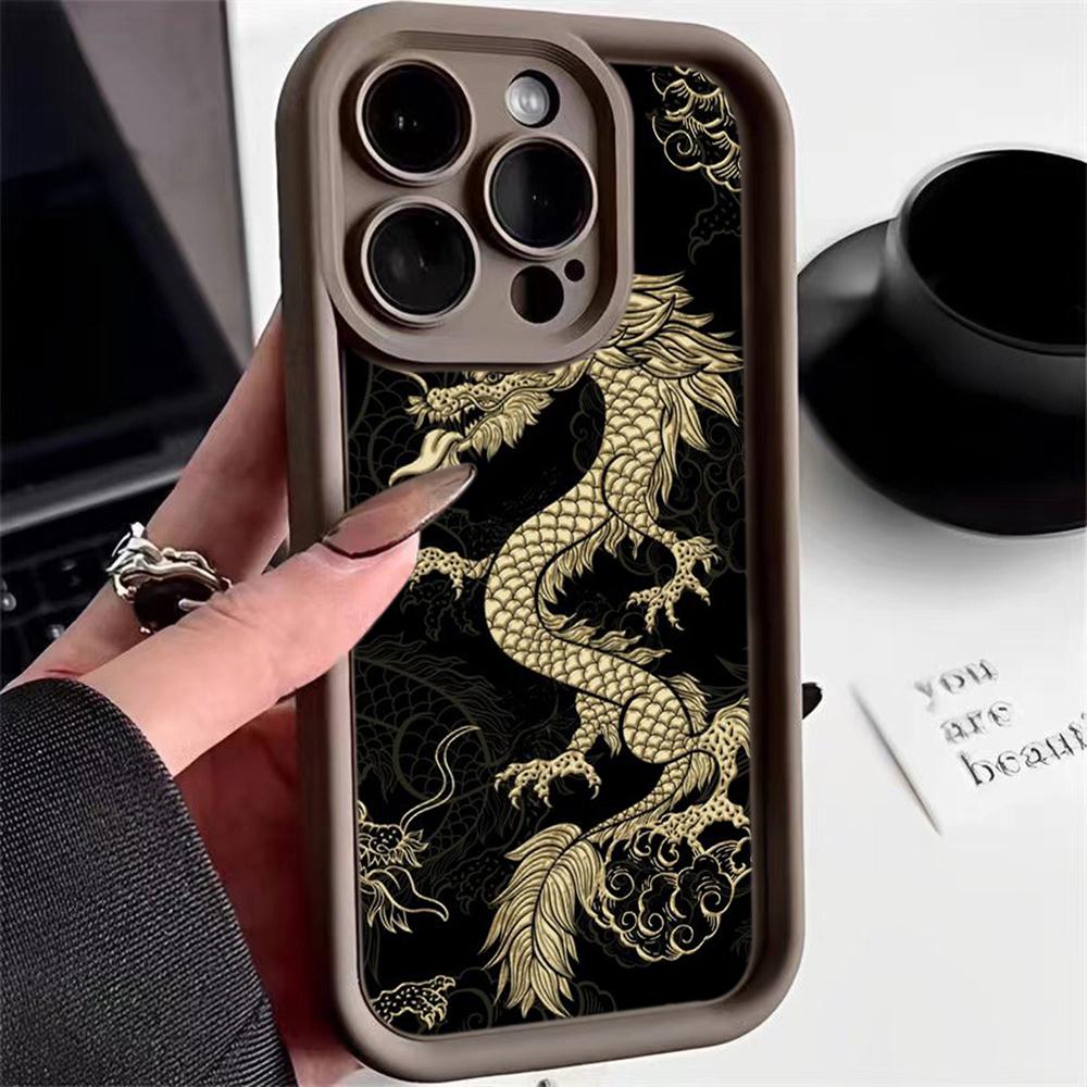 N81 Dragon design art Мягкие чехлы для телефонов с ангельскими глазками для Samsung A54 A34 A13 A14 S23 S24 Ultra S20 FE Xiaomi Redmi Note 13 12C Противоударный чехол