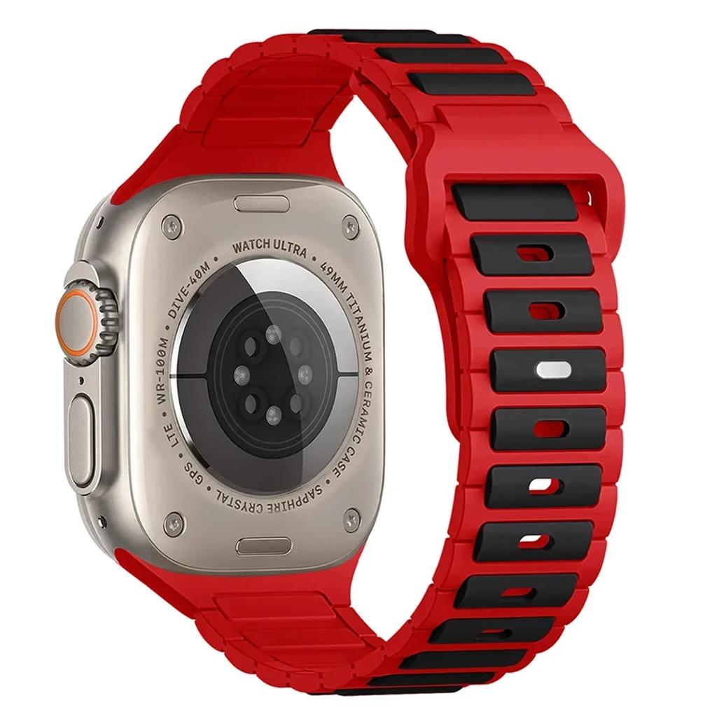 Силиконовый ремешок для Apple Watch 10, 46 мм, 45 мм, 44 мм, 49 мм, 42 мм, 40 мм, 38 мм, браслет для iWatch Series 9, 8, 7, 6, 5, SE Ultra, 2 ремешка.