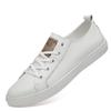 Fashion Spring High Quality Men Flat Skateboard Shoes Casual Leather Walking White Sneakers Brand Comfy Anti-slip Flat Designer Shoes