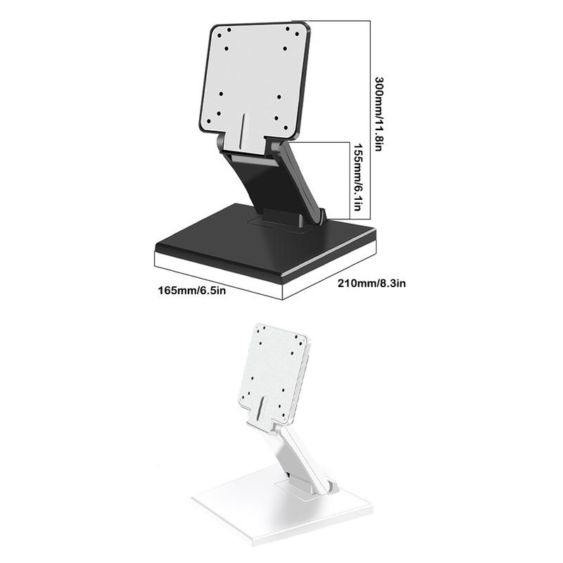 Computer Monitor Stand Bracket 75*75mm VESA Desktop Foldable PC LCD Mount Holder Upright Hanger Computer Support for 14-24 Inch