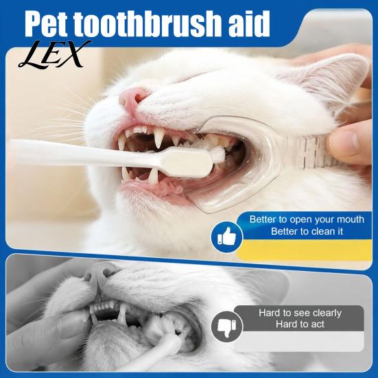 Clear View Teeth Cleaning Pet Tooth Brushing Helper, Aid, Reusable Oral Care Dental Hygiene Accessory Holds The Lip Aside for Dogs And Cats,