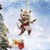Брелок для ключей 'Кошки', милые кошки, брелки для ключей 'Кошки дзюдо', акриловая плоская 2D подвеска, забавный брелок для женщин, для девушки