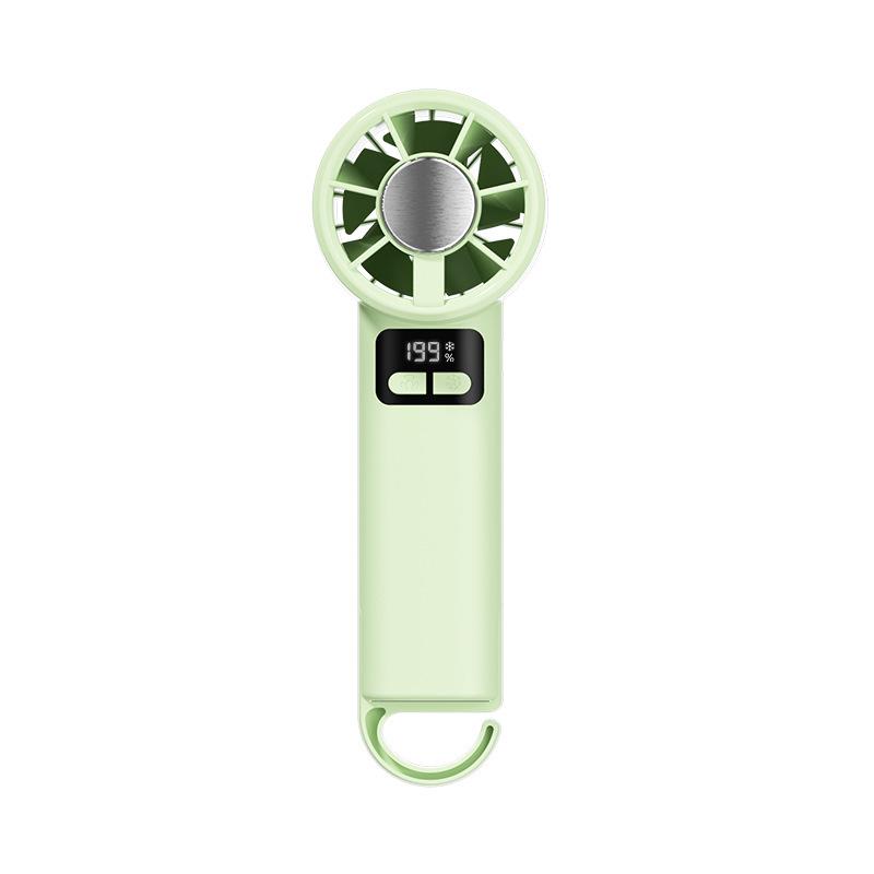 Portable Digital Display Cooling Fan with 199 Settings - Handheld, Desktop, Carabiner Compatible for Outdoor Use