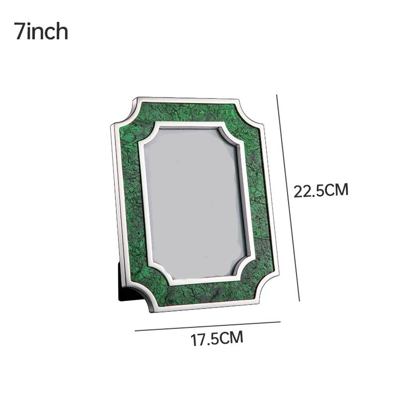 Рамки для картин из изумрудного мрамора, легкие роскошные украшения для спальни, цветные мраморные рамки для фотографий, современные рамки для фотографий для свадебных фотографий для дома