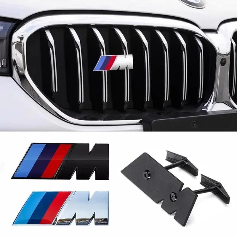 BLM1 3D M Emblem Car Front Grille Badge Accessories with BMW E46 E90 E60 F10 G20 F30 F20 G15 G30 X1 X2 X3 X4 X5 X6 X7 G16 G08 G26