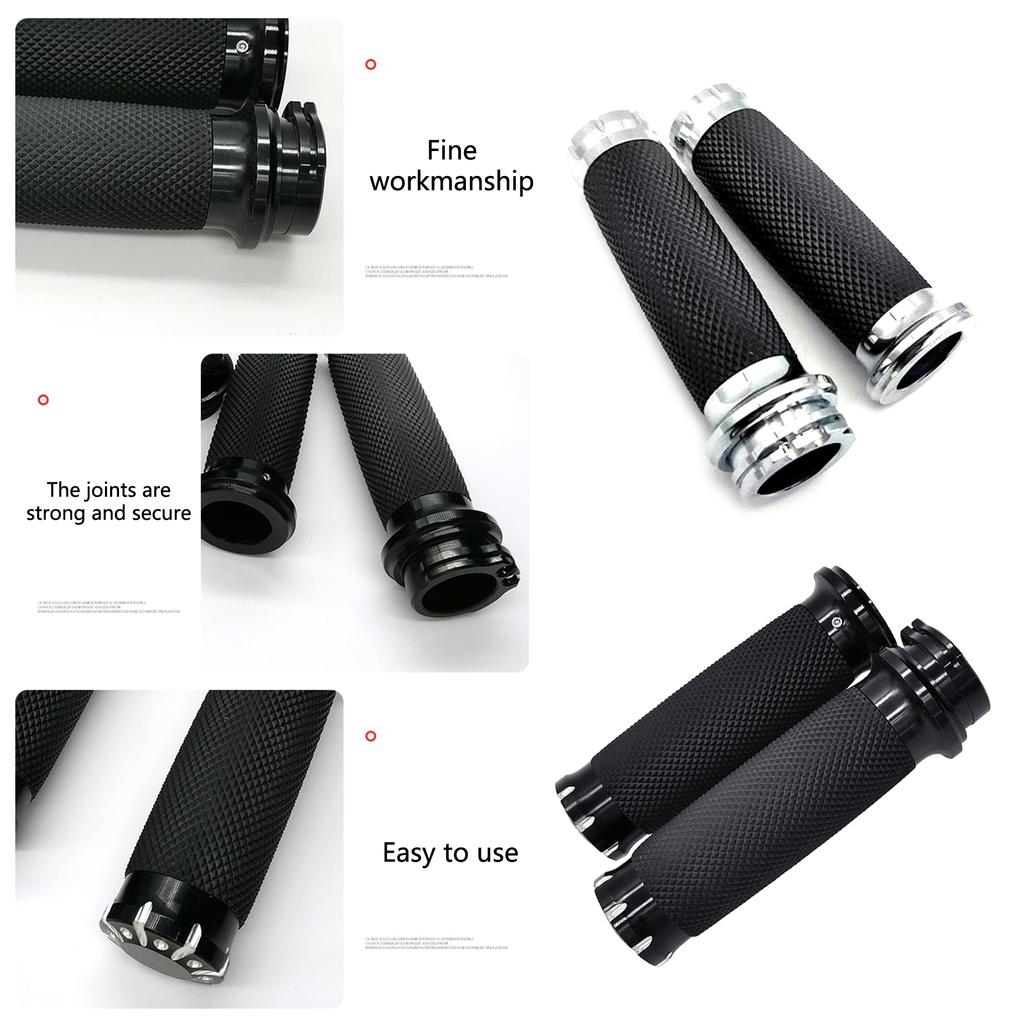 Retro Motorcycle Handlebar Grips Aluminum Alloy Hand Grips Lightweight for XL883 1200 Enhances Your Bike Vintage Charms