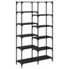 Black Oak Effect Bookshelf 100 x 32 x 170 cm Particleboard