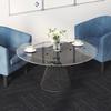 Dark Grey Striped Carpet Tile 50 x 50 cm 4 pcs