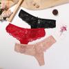 3 Pcs Woman Panties Sexy Lace Thong Underwear Lingerie Female T-back Temptation Low Waist G-string Pack