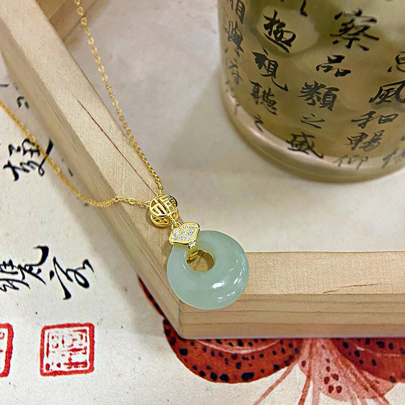 Новая китайская цепочка безопасности бренда Fu, женская цепочка-воротник Guofeng China-Chic