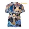 Fashion Animal Panda 3D Printing Men's and Women's T-shirt Casual Shirt Loose Top