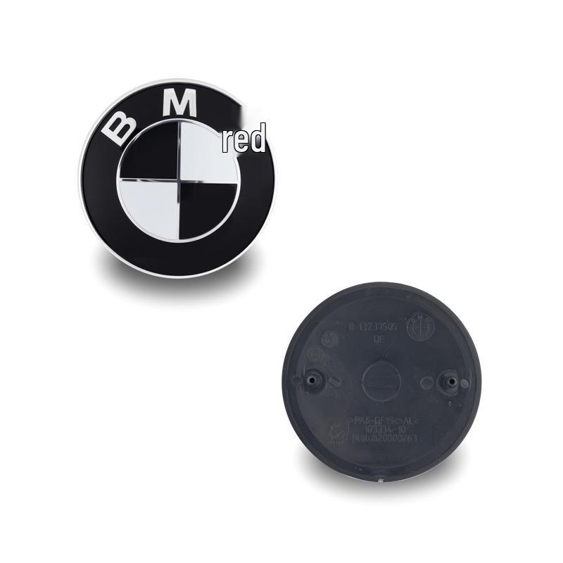 Подходит для оригинальных логотипов BMW с черным фоном для передней и задней части; Наклейки на капот и багажник 82 мм/74 мм.
