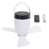 USB Rechargeable Ceiling Fan Quiet Remote Control Ceiling Camping Fan with LED Lamp for Bedroom