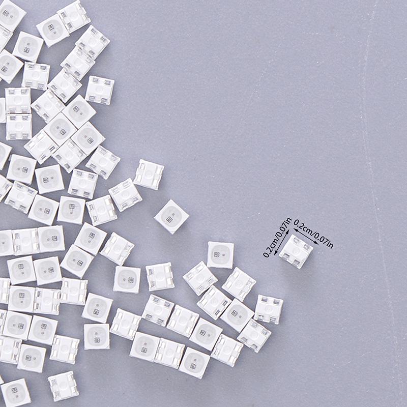 100 шт. WS2812B 2020 LED Чип Мини Белая печатная плата RGB Полноцветный LED Чип DC5V Для Светодиодной ленты Экрана