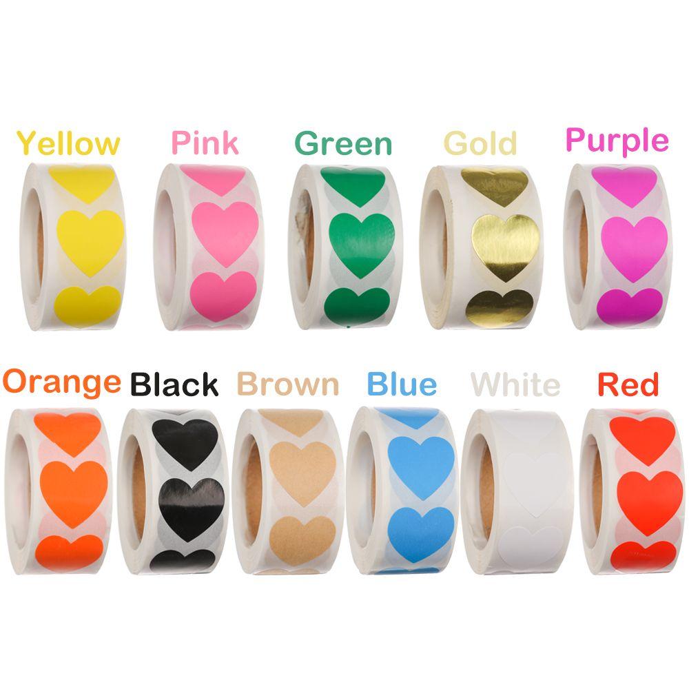 Party Supplies Stationery Gift Packaging Sticker Love Heart Shaped Seal Labels Scrapbooking