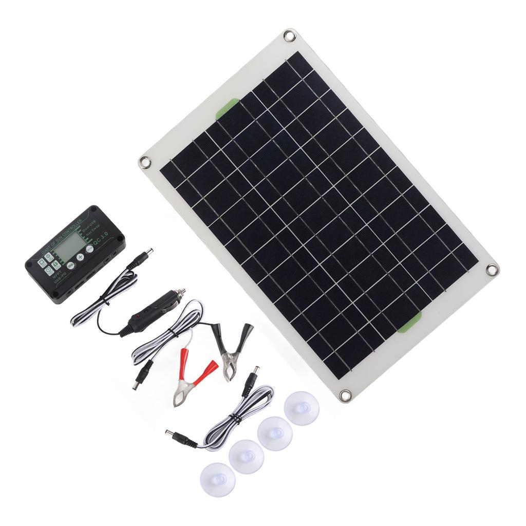 50W Solar Panel Charger Monocrystalline Silicon 30A Charge Controller Solar Panel Kit for RV Marine