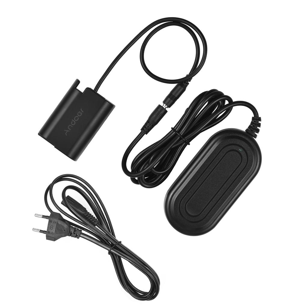 Andoer DMW-DCC17 Адаптер переменного тока DMW-BLK22 Комплект переходников постоянного тока для фиктивной батареи, сменный аксессуар для