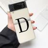 Начальная буква A Z Модный Чехол для Телефона For Samsung Galaxy Z Flip 3 4 5 6 7 Жесткий Складной Z Flip4 Прозрачная PC Крышка Подарок