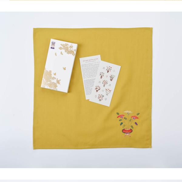 Embroidered “Flower & Auspice” Handkerchief – National Museum of Korea Exclusive